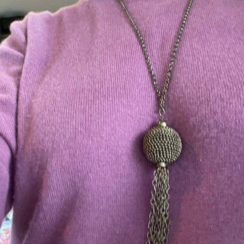 Chic Gold Tassel Pendant Necklace